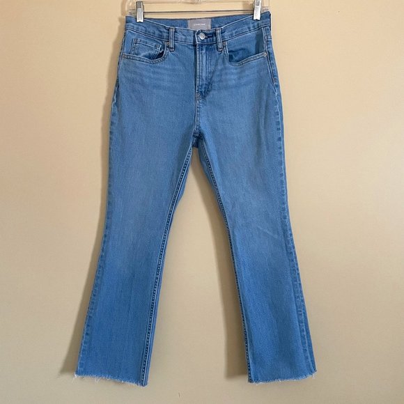 Everlane 90's Style Raw Hem Kick Crop Jeans Size 28 Regular - Picture 2 of 9